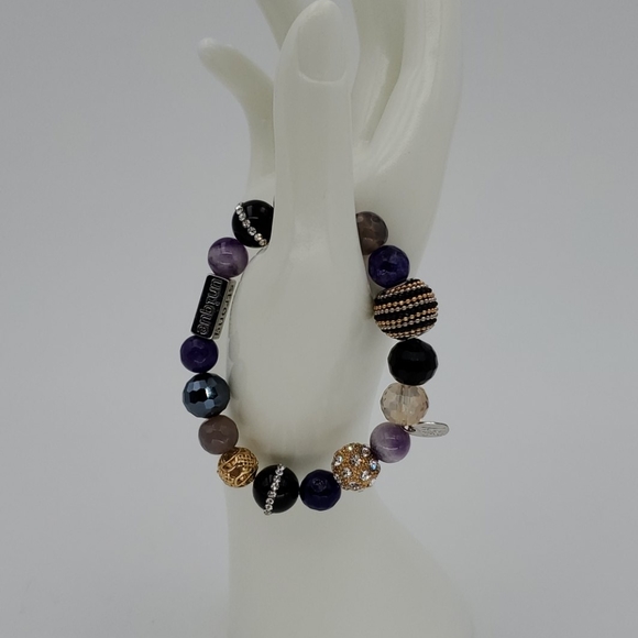 Alexa's Angels Purple Amethyst Stretch Bracelet - Picture 3 of 6